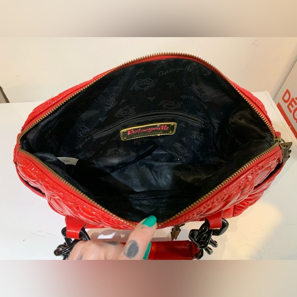 Betsy Johnson - Betseyville red quilted bag - Picture 2 of 3